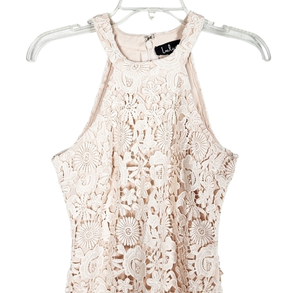 LULUS Love Poem Blush Pink Lace Mini Dress NWT pink blush - Picture 3 of 8
